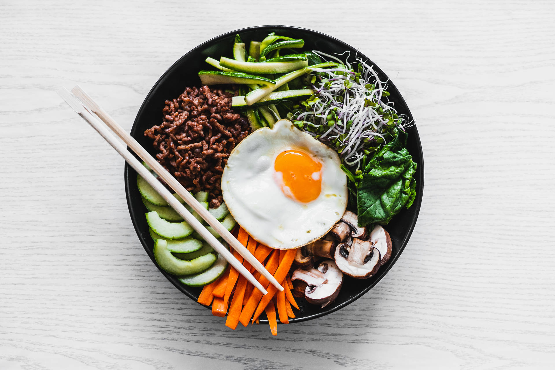 Western Style Bibimbap Background