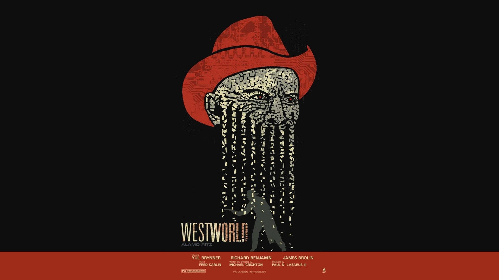 Westworld Cowboy In Black Background