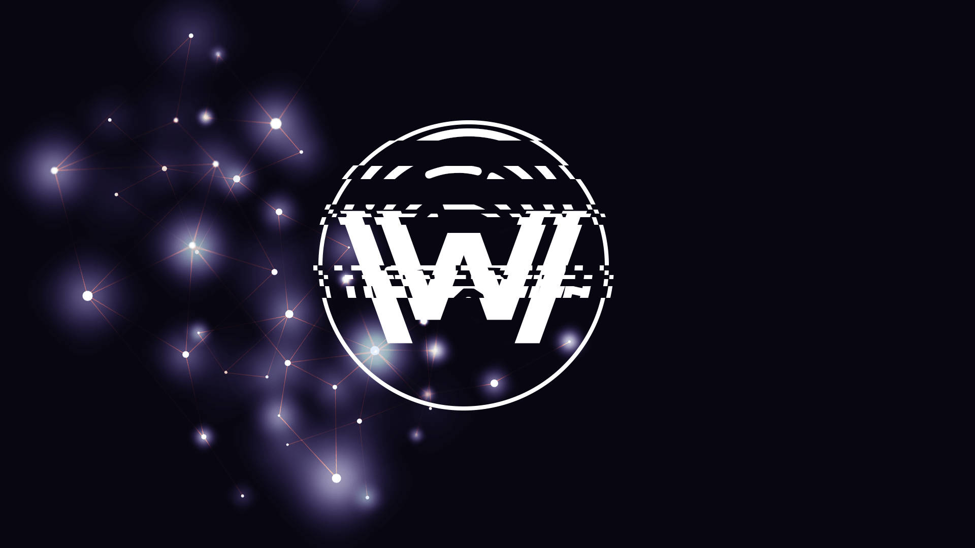 Westworld Logo With Stars Constellation Background