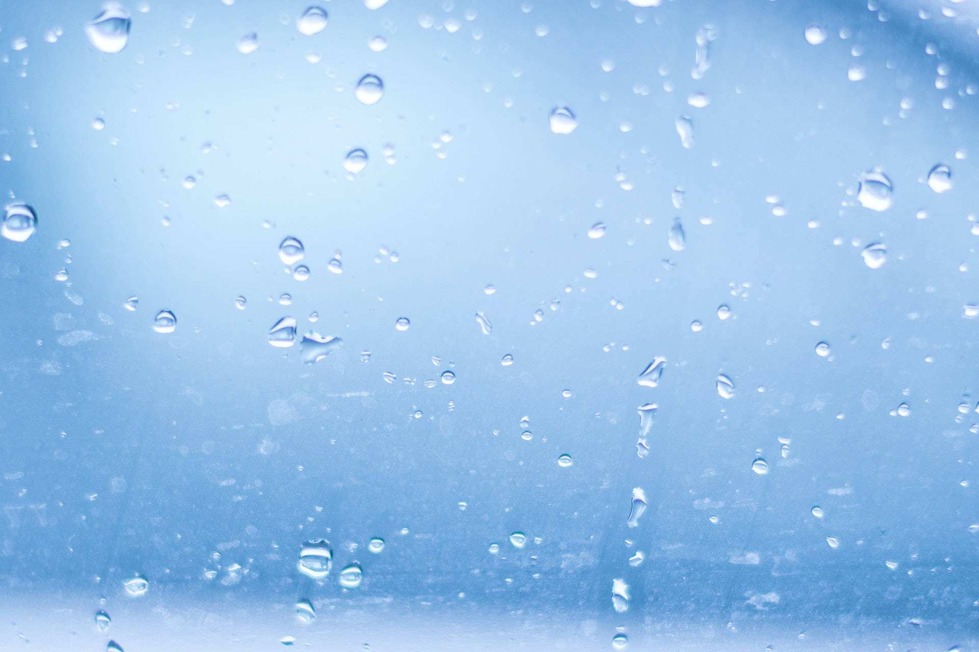 Wet Blue Glass Banner Background