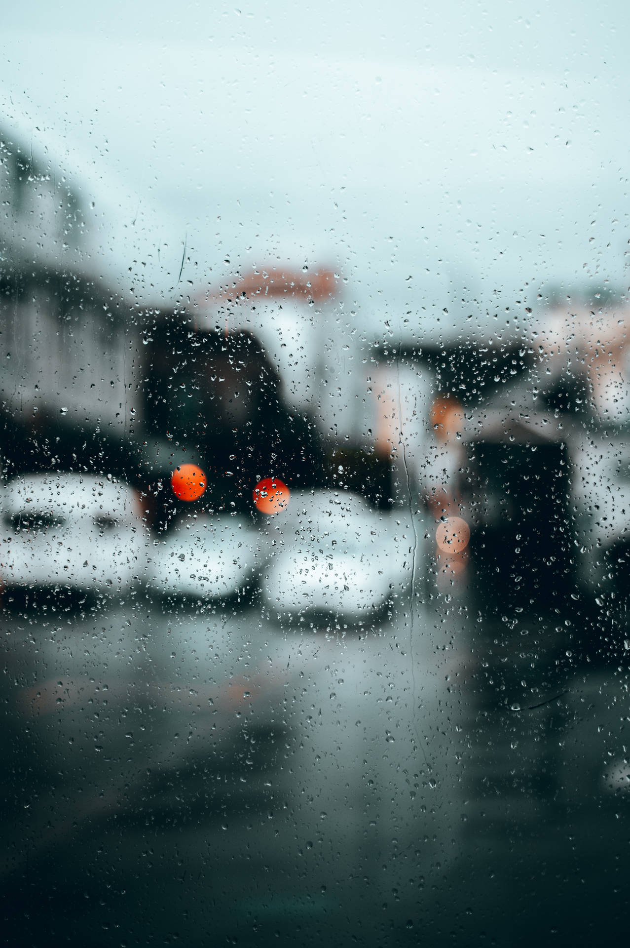 Wet Car Transparent Window Background