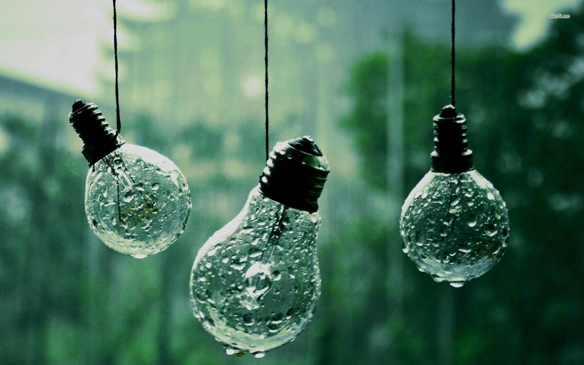 Wet Light Bulbs Photography Background