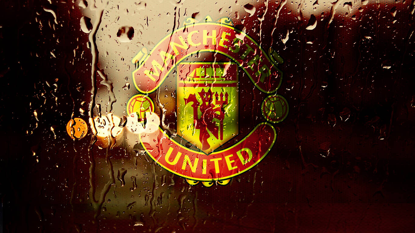 Wet Manchester United Poster Background
