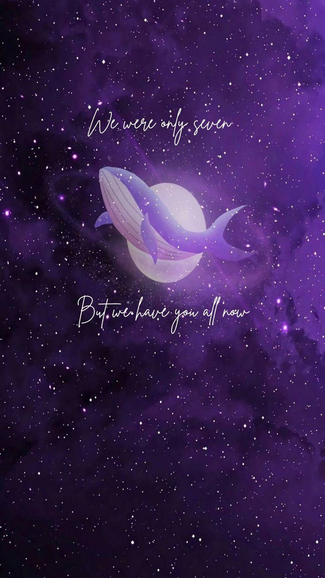 Whale In Galaxy I Purple You