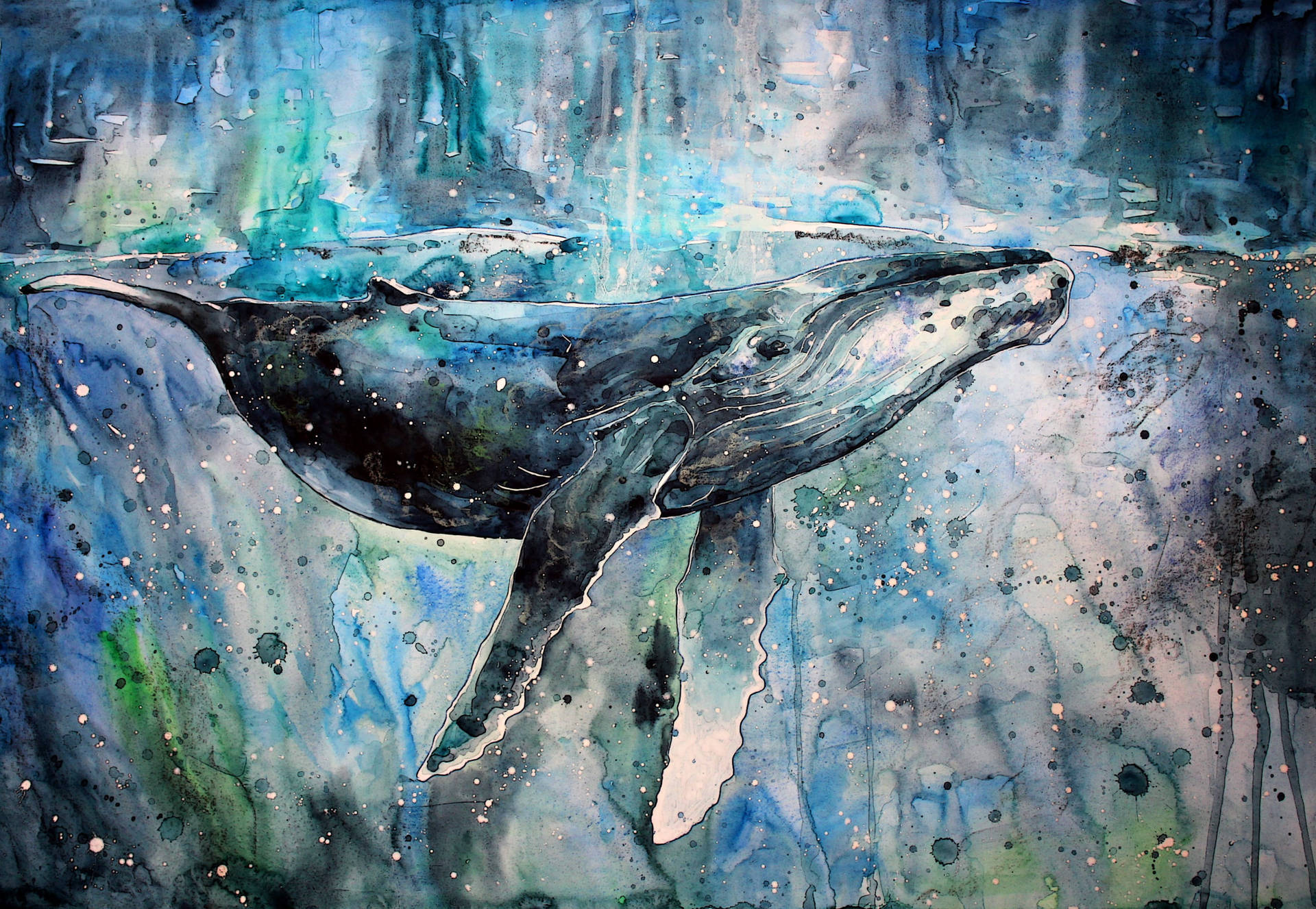 Whale Tail Painting Desktop