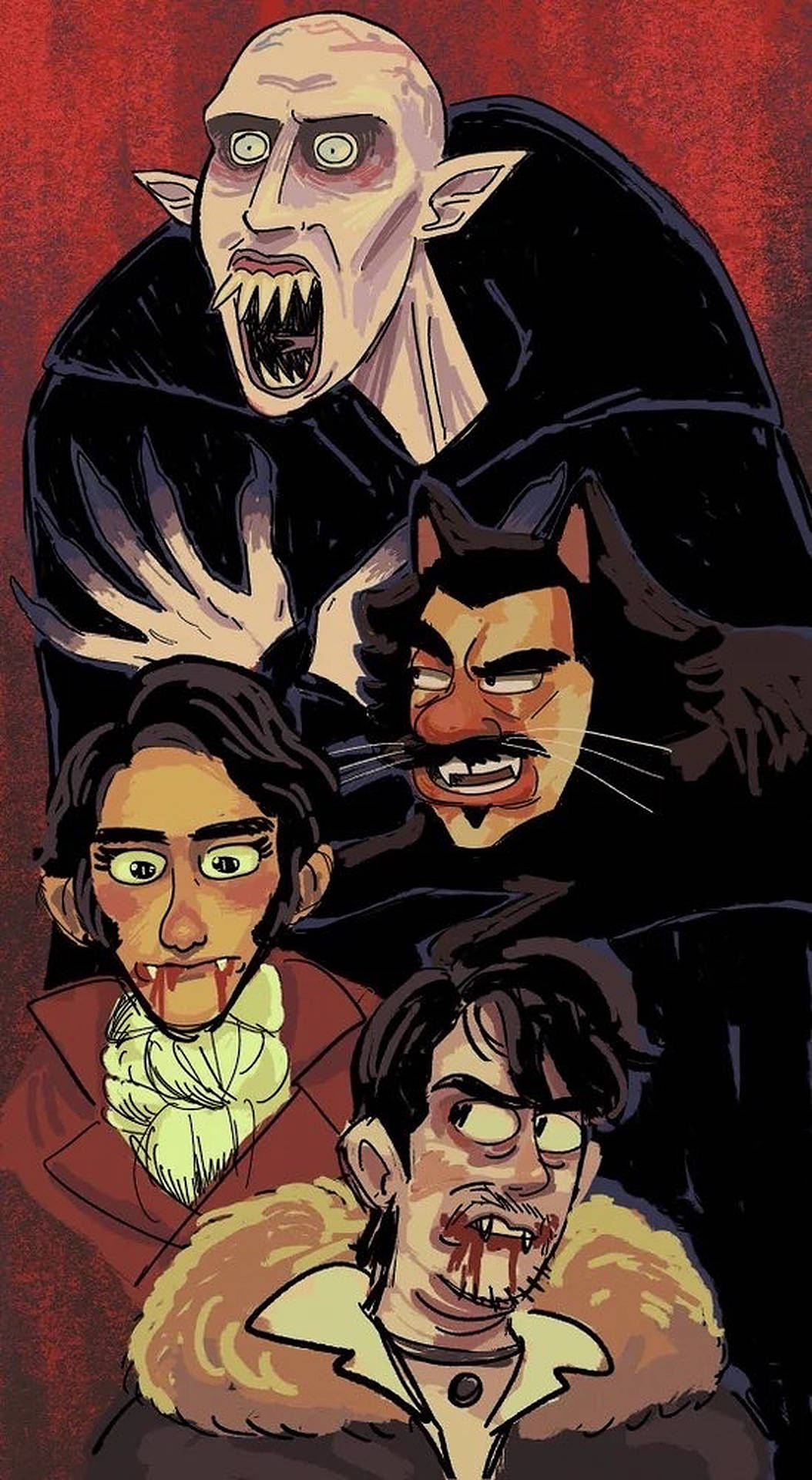 What We Do In The Shadows Cartoon Art Background