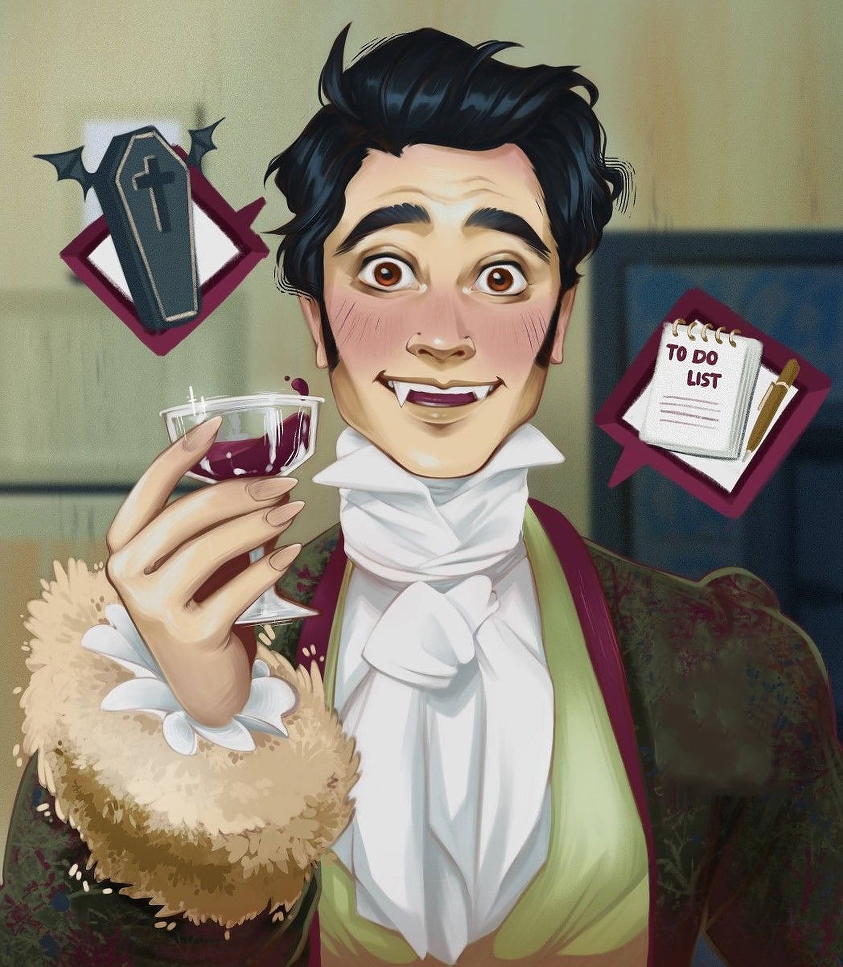 What We Do In The Shadows Wine Background