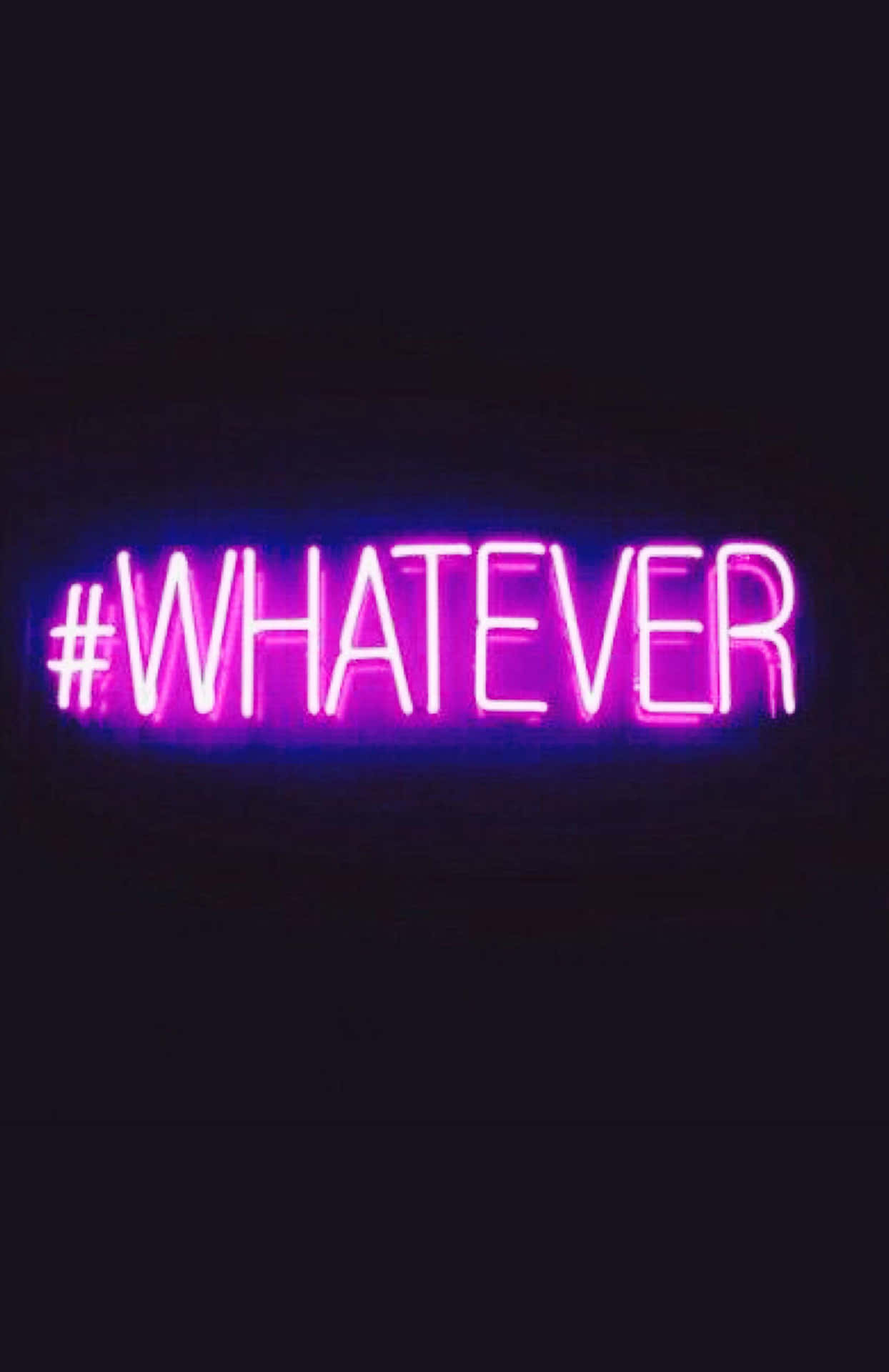 Whatever Neon Pink Sign Background