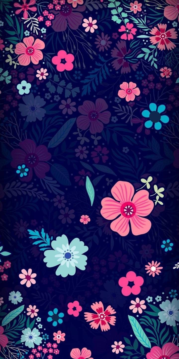 Whatsapp Chat Colorful Flowers Background