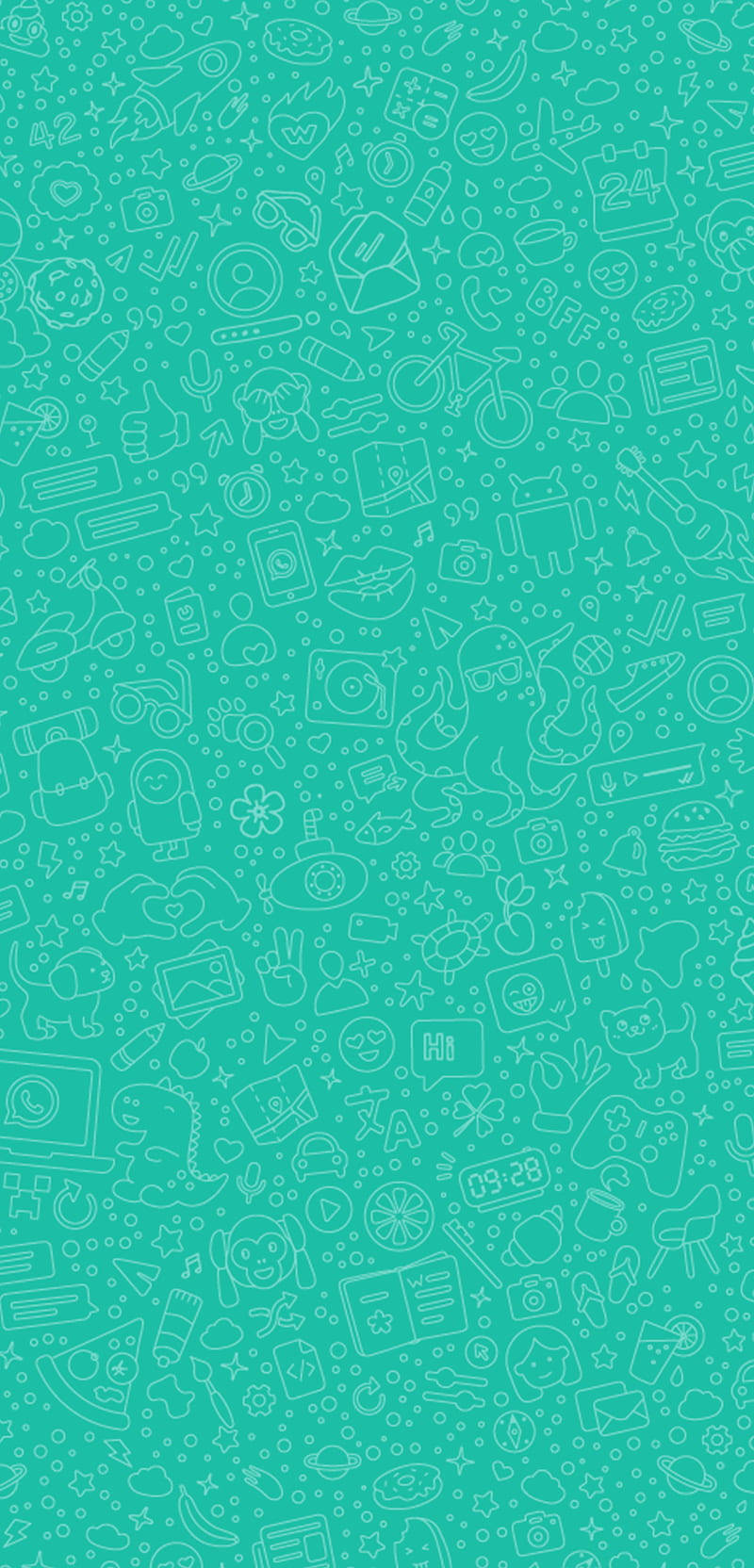 Whatsapp Chat Doodle Patterns Background