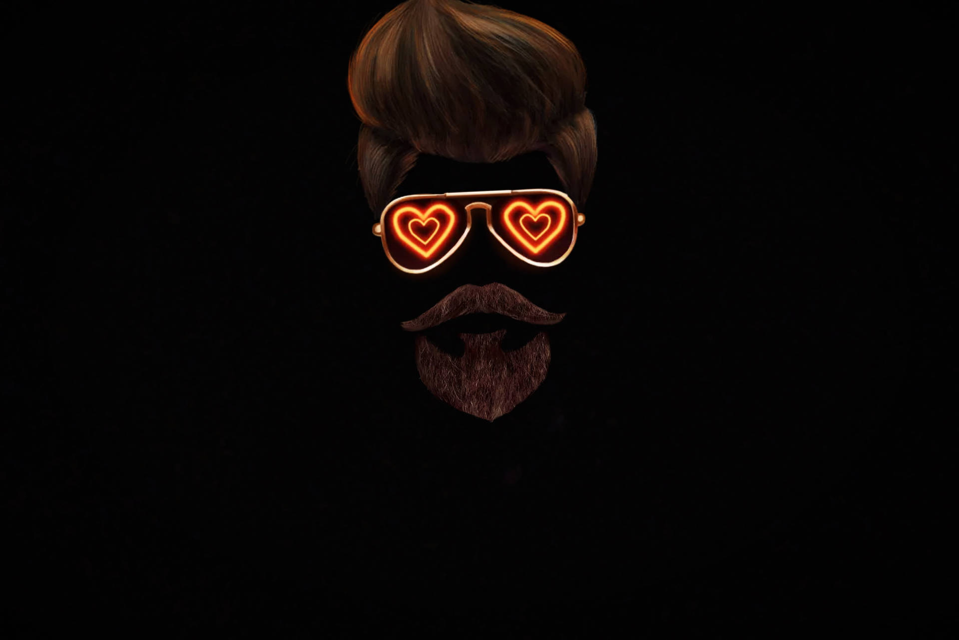 Whatsapp Dp Glowing Neon Heart Background
