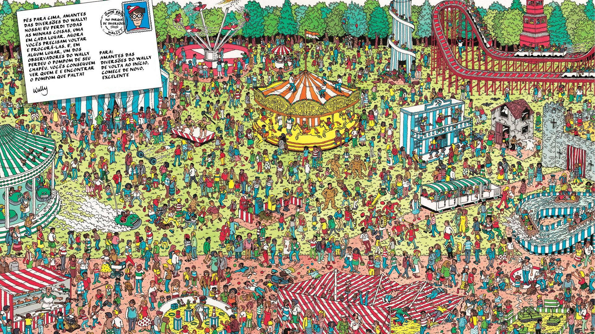 Where's Waldo Amusement Park Background