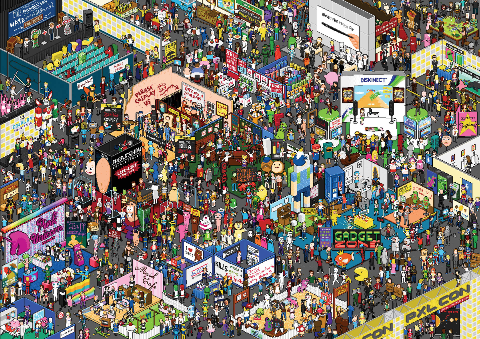 Where's Waldo Comic Convention Background