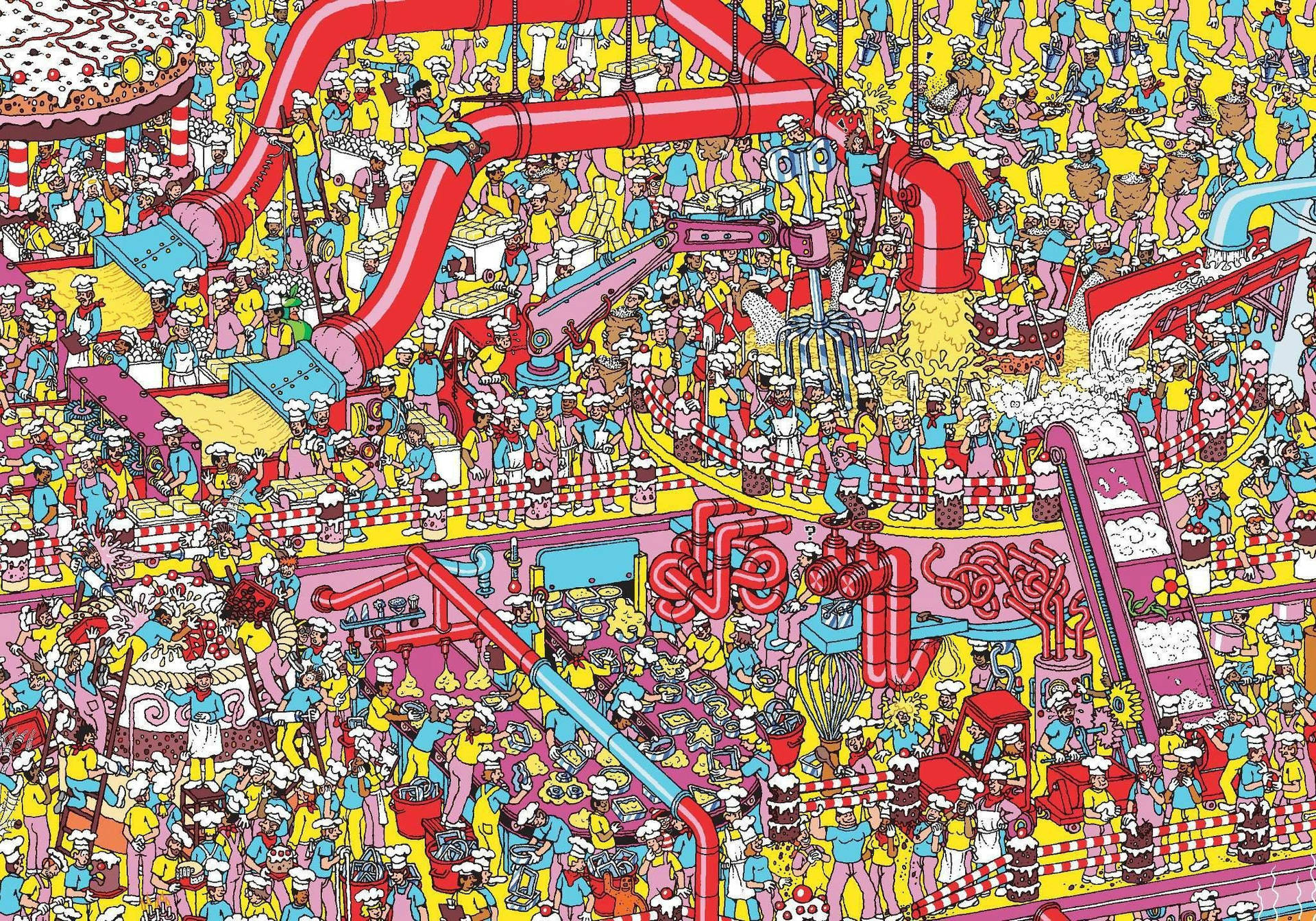 Where's Waldo Desserts Factory Background