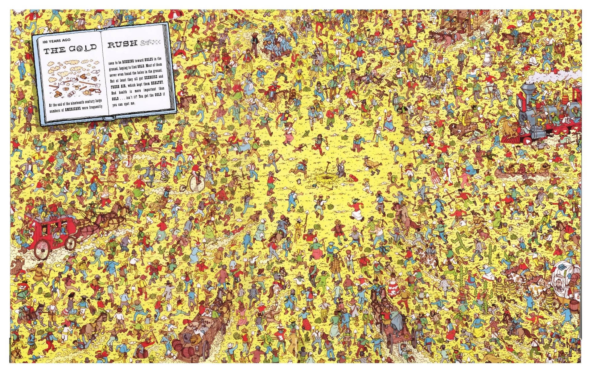Where's Waldo Gold Rush Background