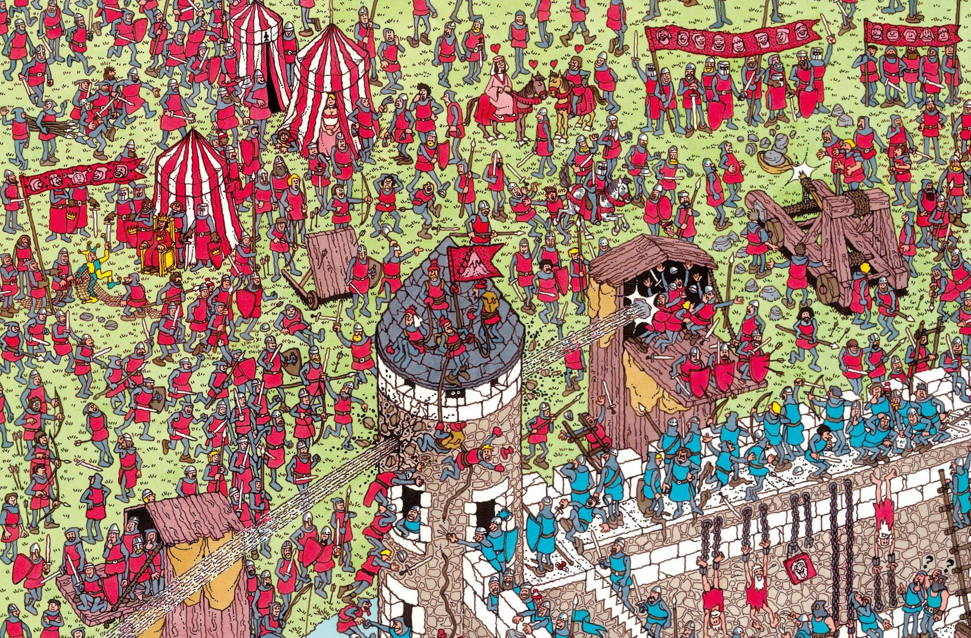 Where's Waldo Medieval Battle Background