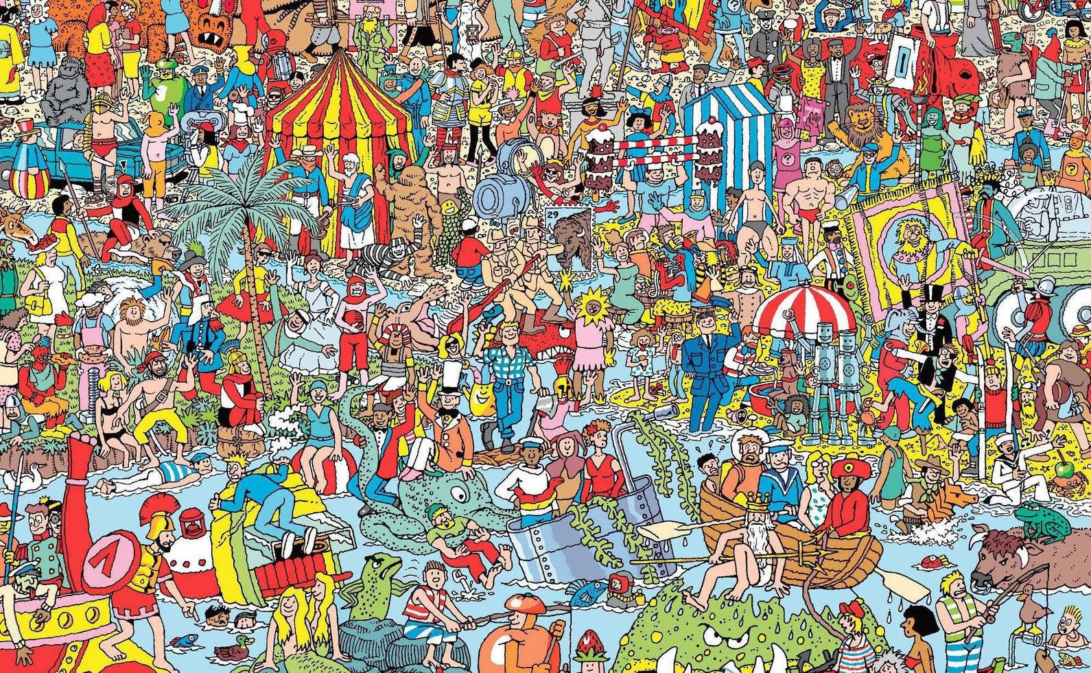 Where's Waldo Pool Costume Party Background