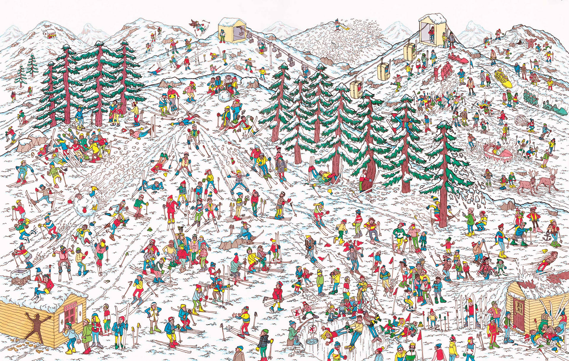 Where's Waldo Snow Mountain Background