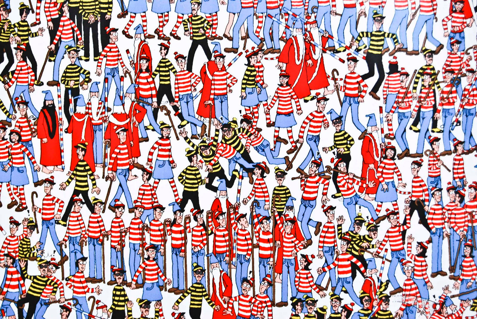 Where's Waldo Striped Shirts Background