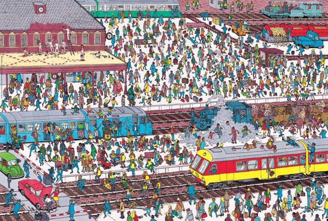 Where's Waldo Train Station Background