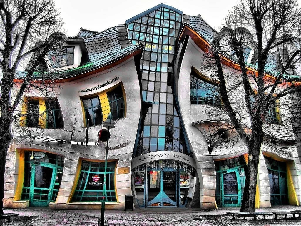 Whimsical Crooked House In Poland