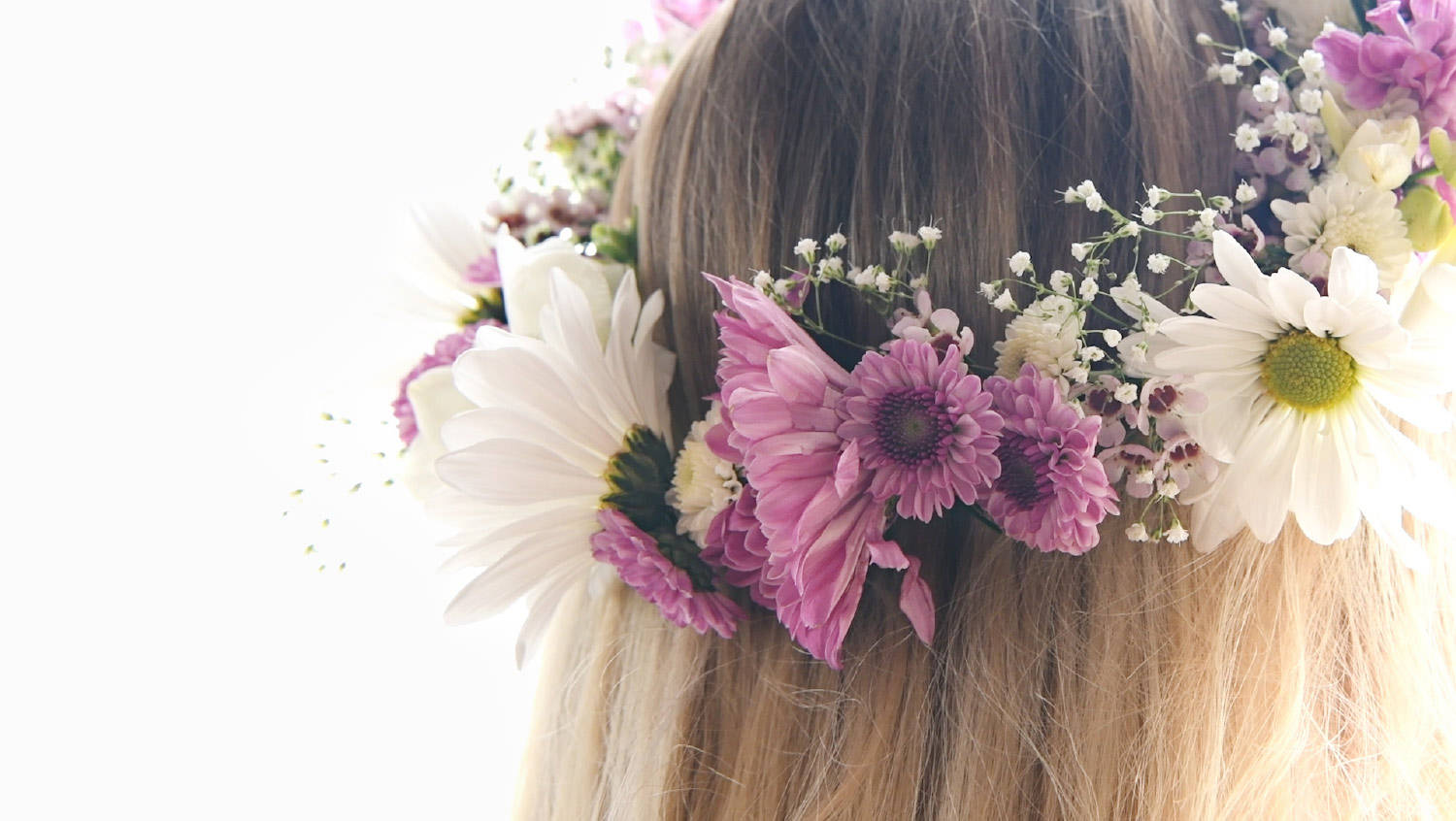Whimsical Dainty Flower Crown Background