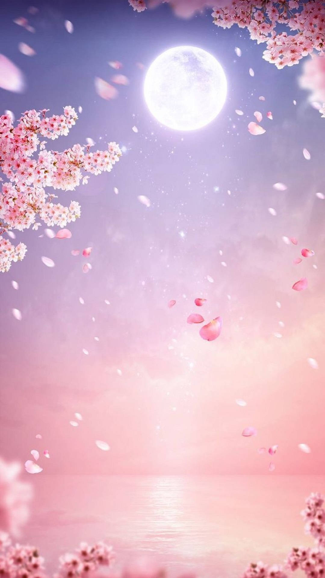 Whimsical Falling Flowers Background