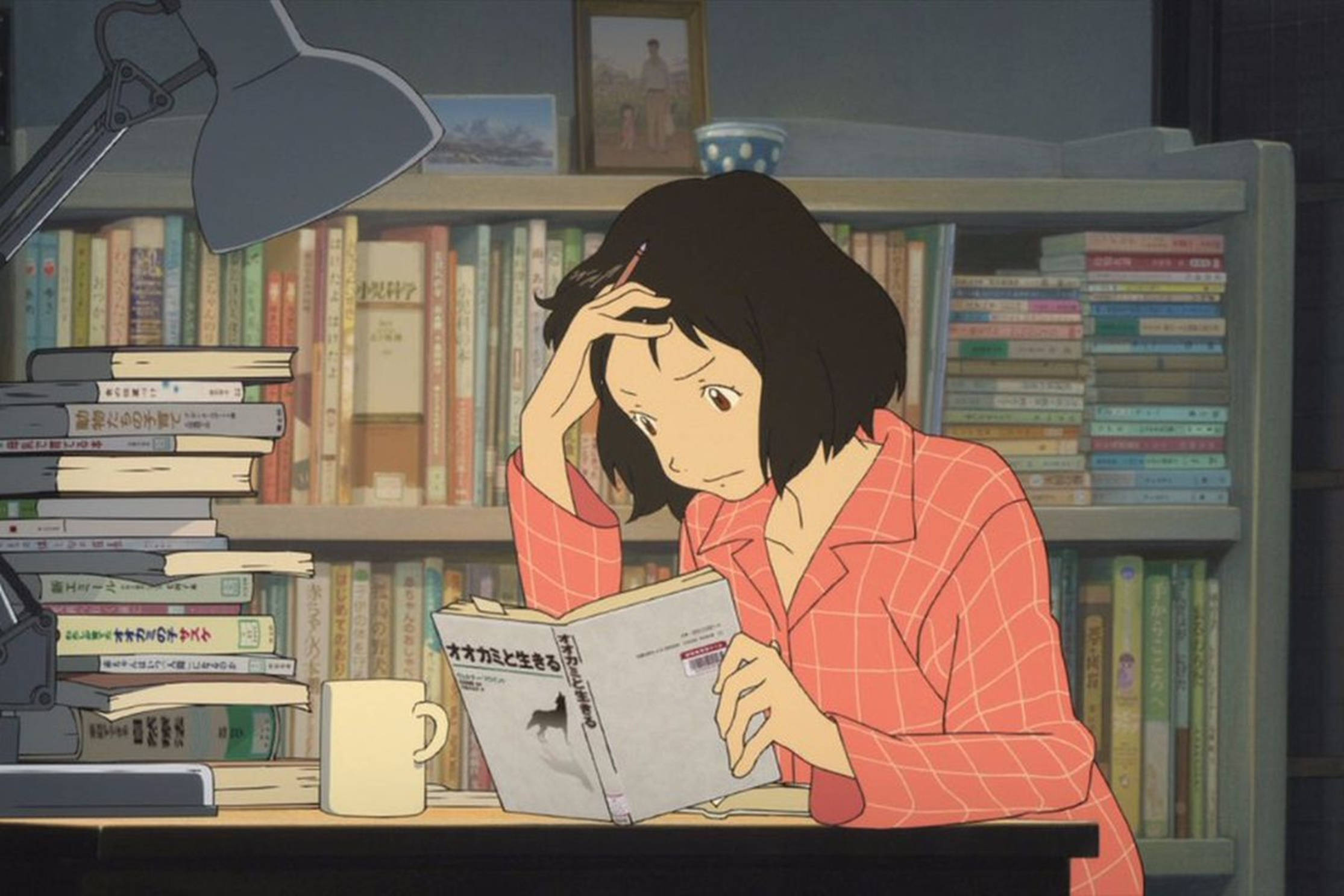 Whimsical Lo Fi Anime Girl - A Mellow Ghibli Character Background