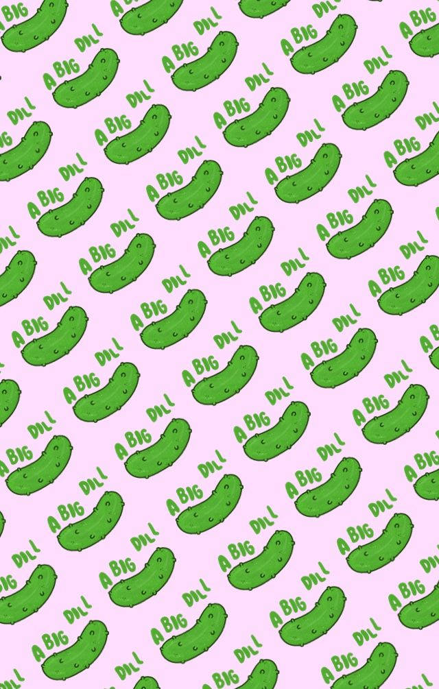 Whimsical Pickle Pattern Illustration Background