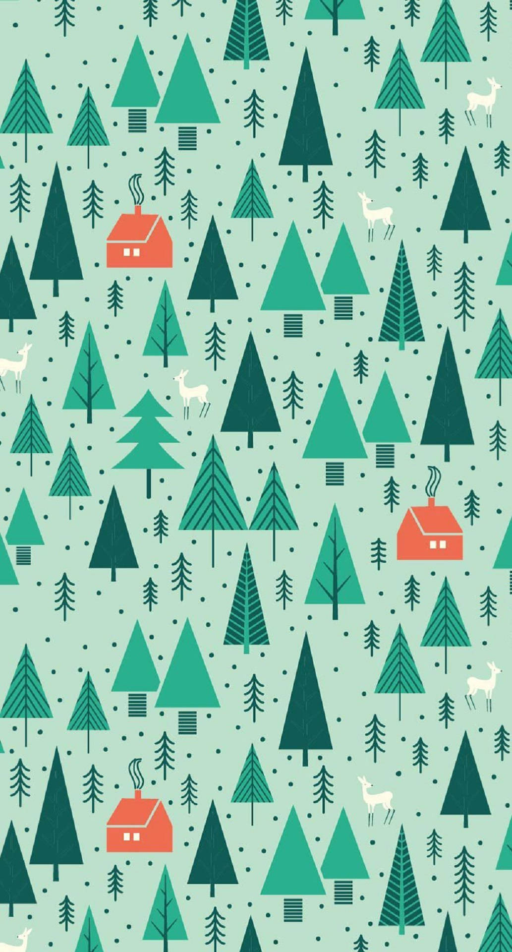 Whimsical Pine Trees Background