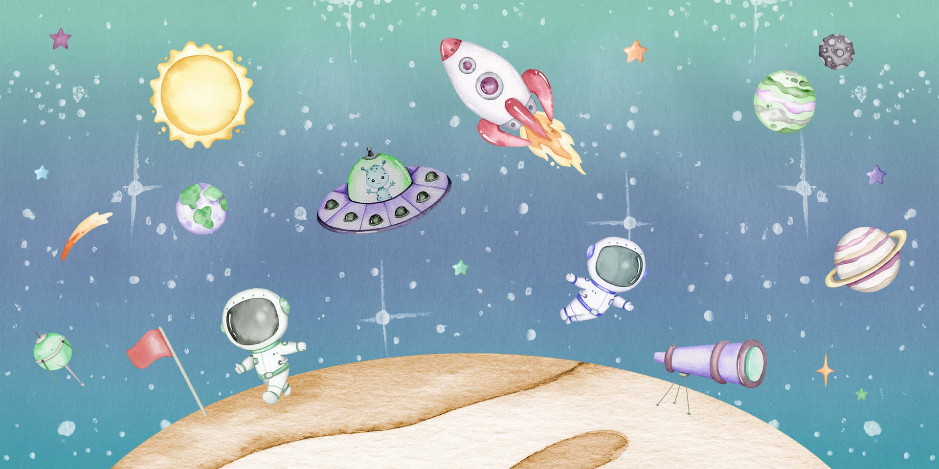 Whimsical_ Space_ Adventure Background