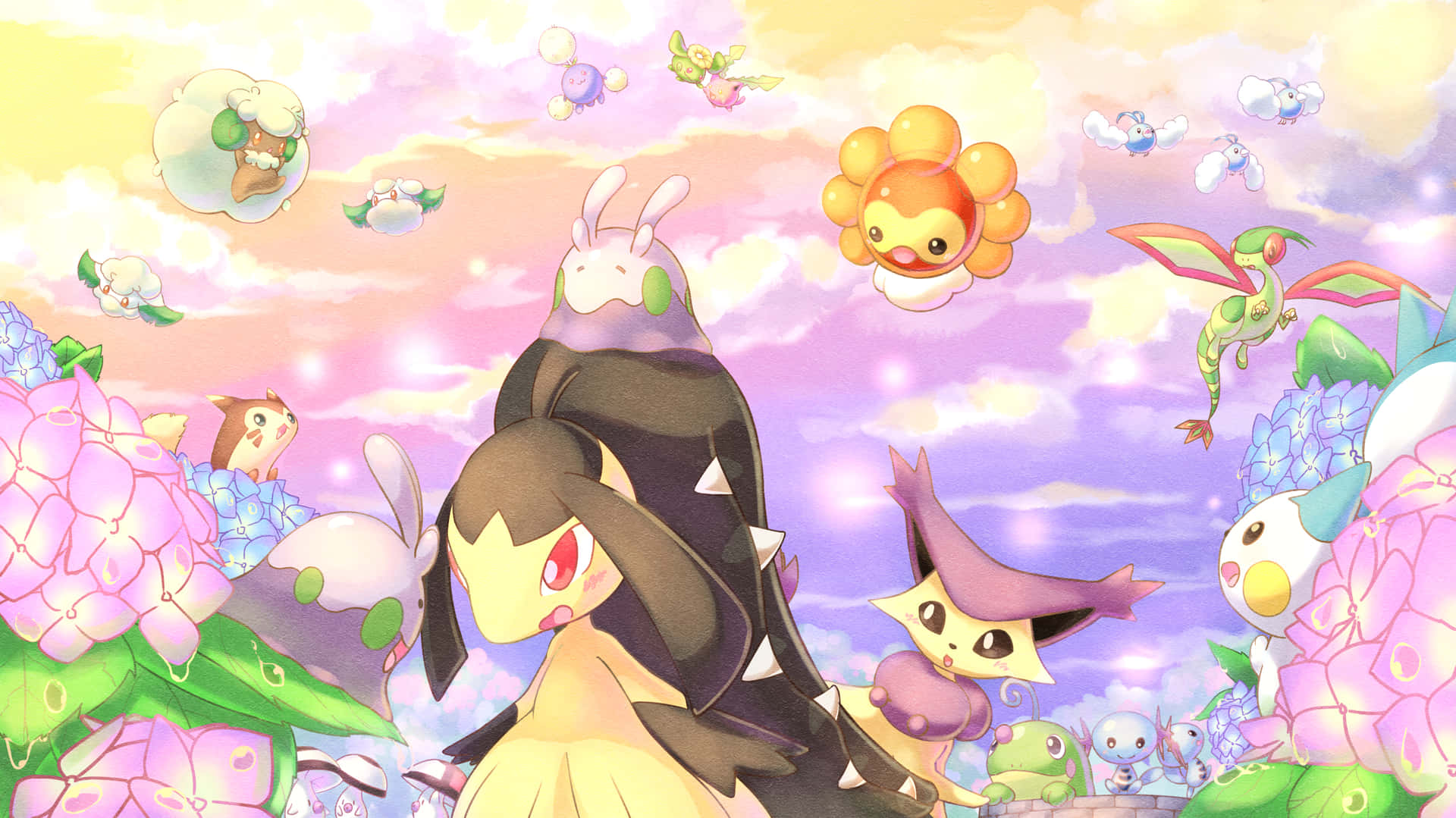 Whimsicott Cute Pokemon Background