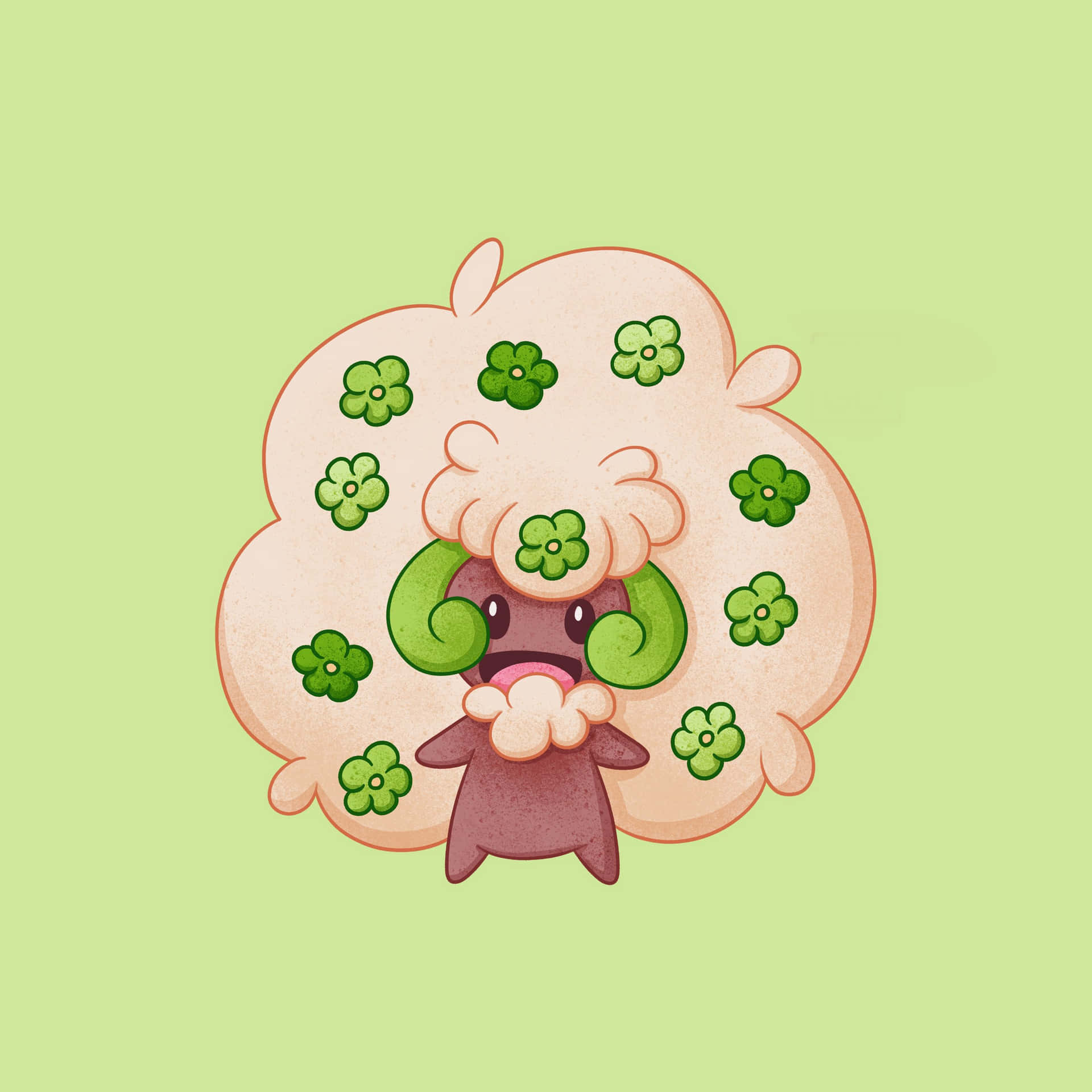 Whimsicott Green Flowers