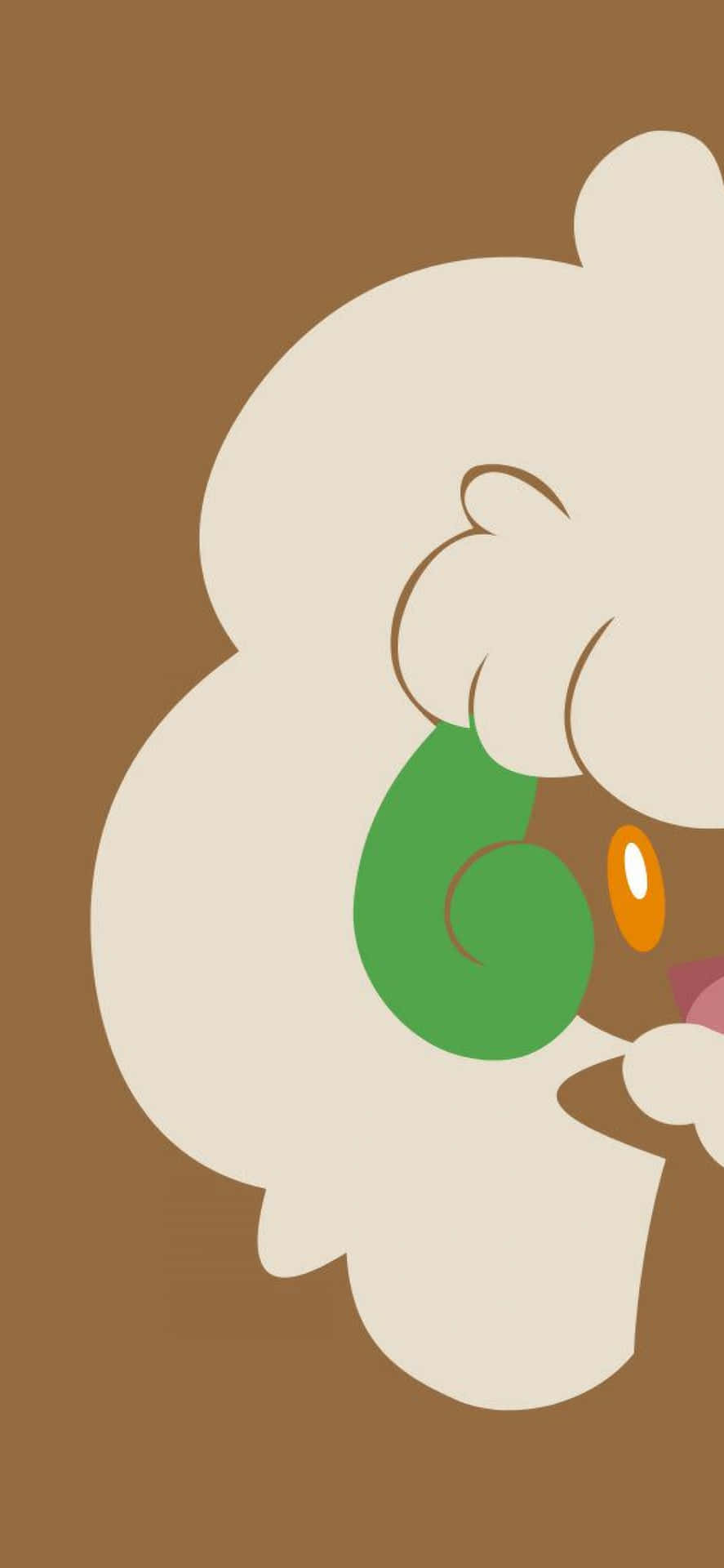 Whimsicott Phone Simple Brown Aesthetic Background