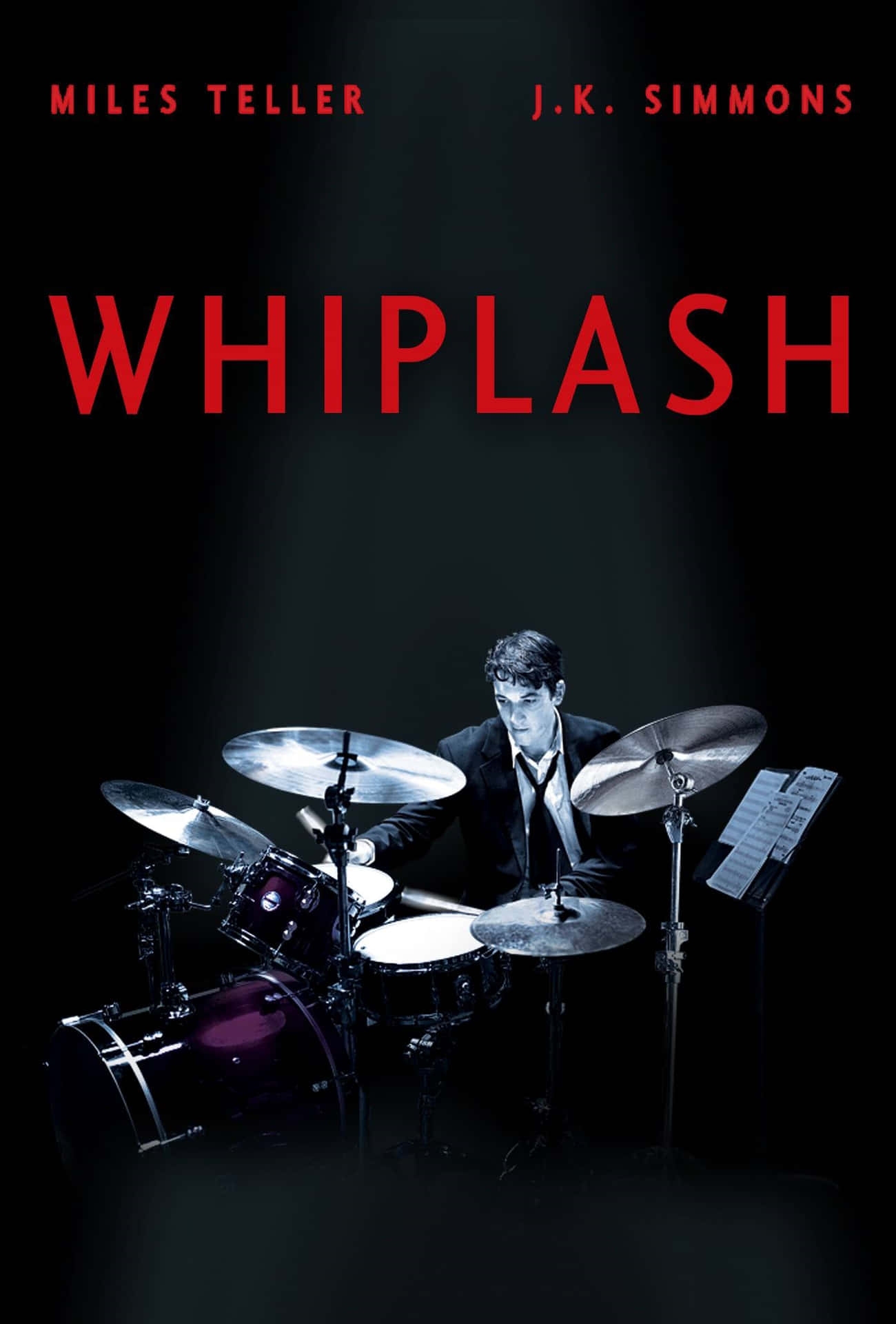 Whiplash Movie Poster Drummer Background
