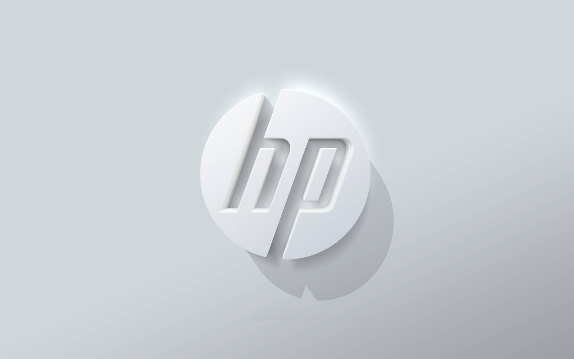 White 3d Hp Laptop Logo Background