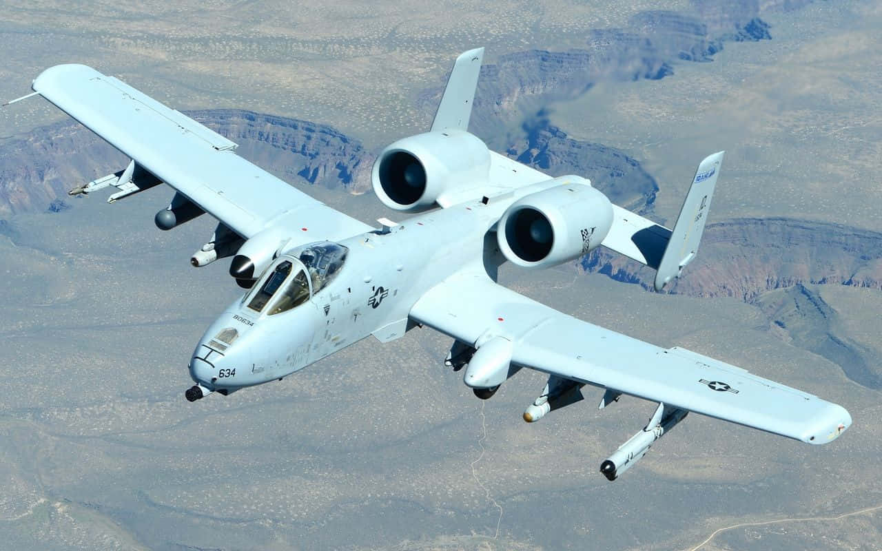 White A 10 Warthog Background