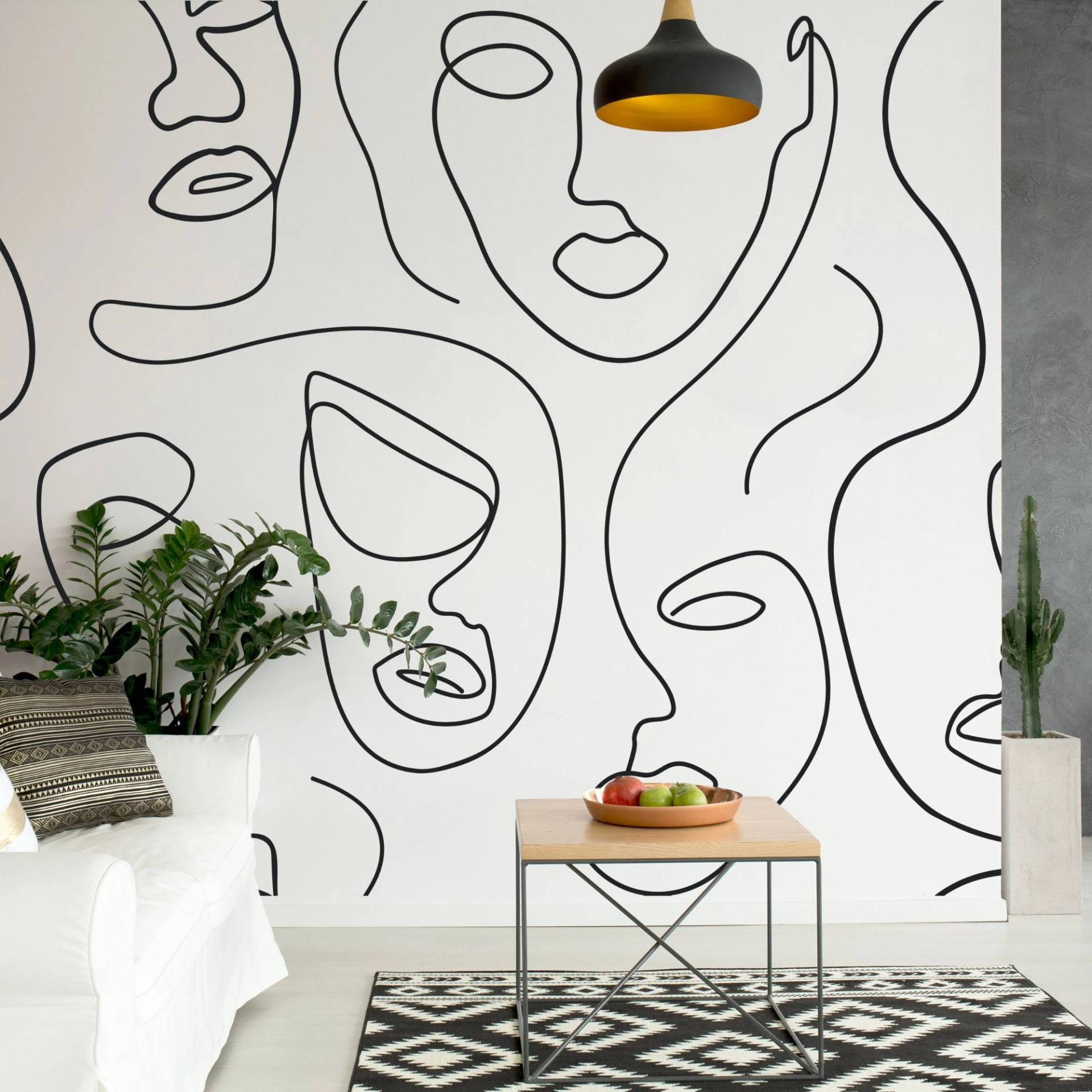 White Abstract Interior Design Background