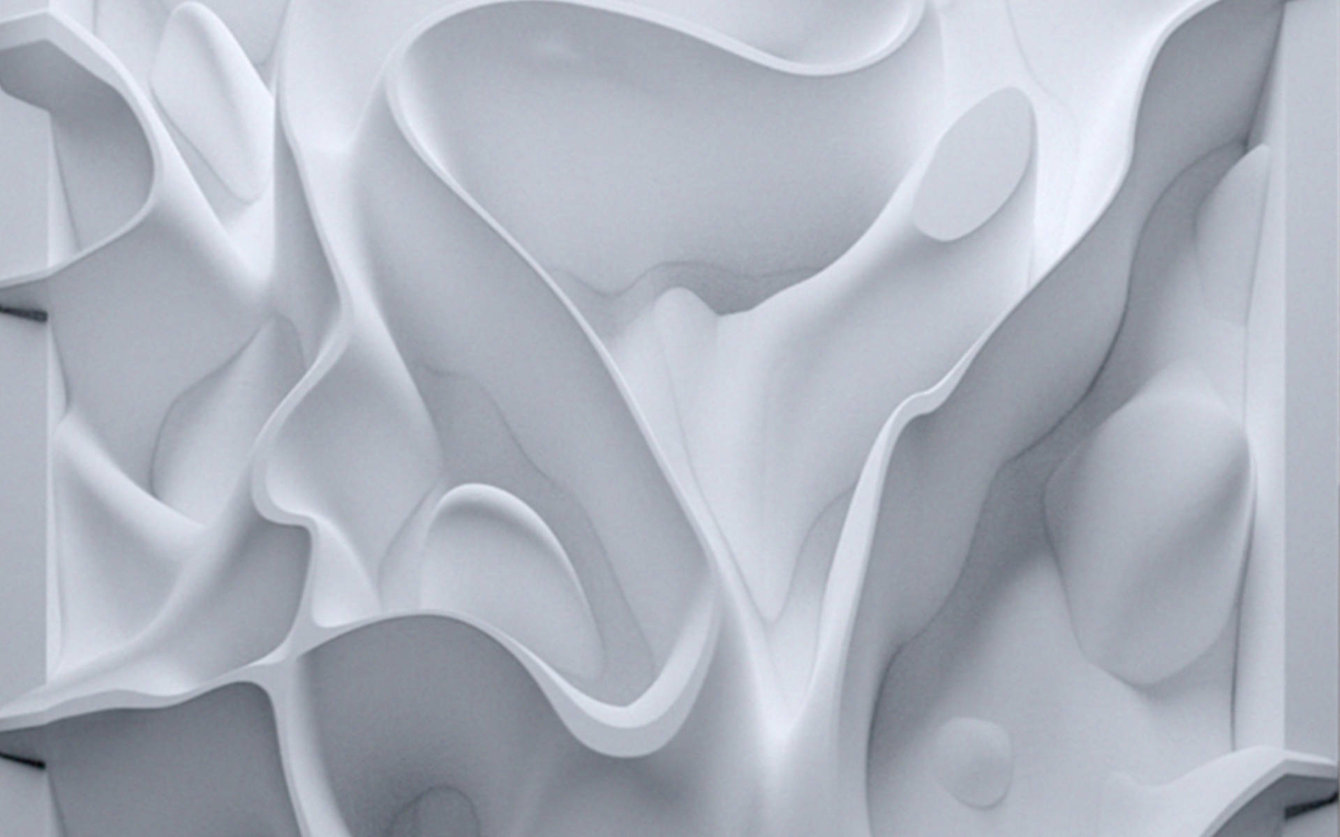 White Abstract Wave Clay