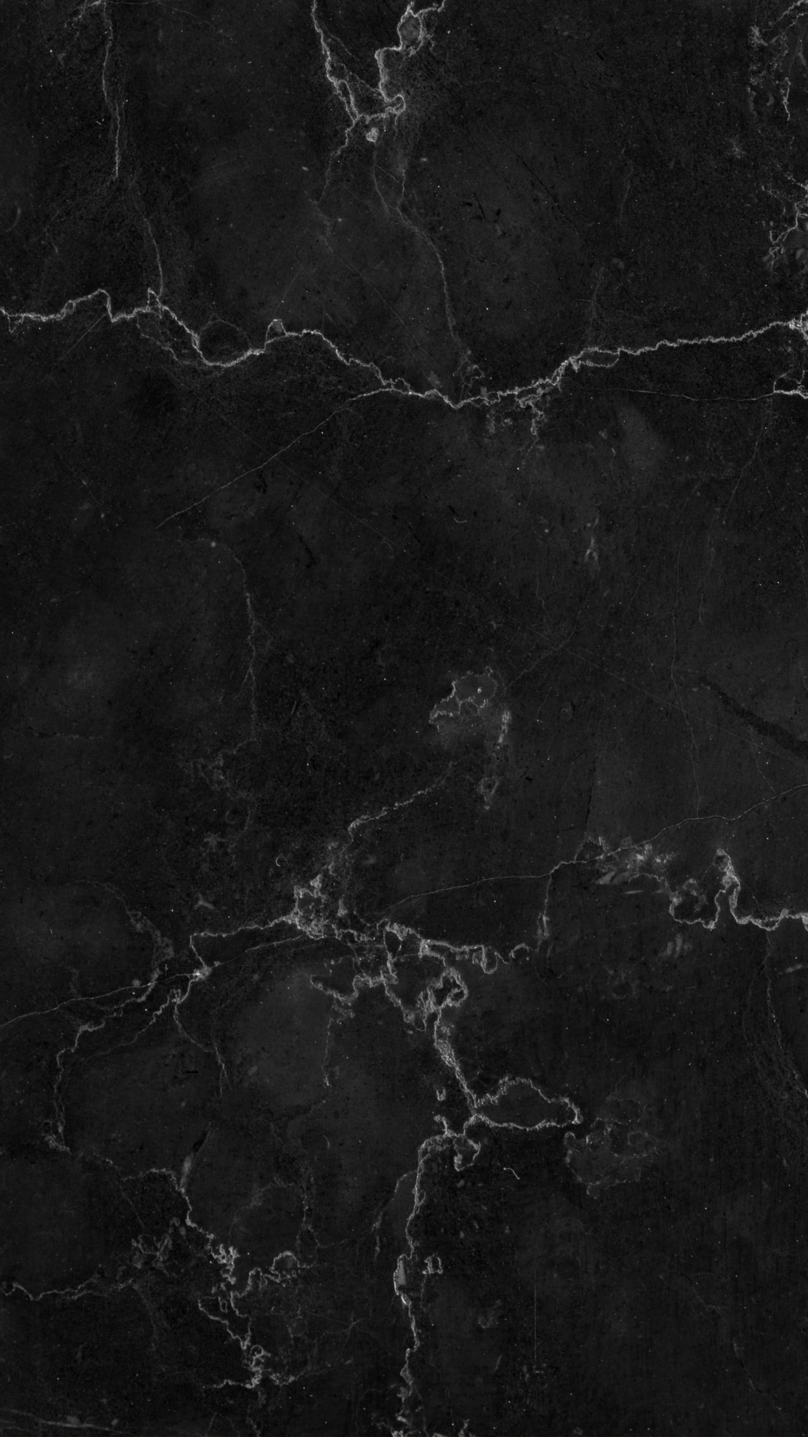 White Accent On Black Marble Iphone Background