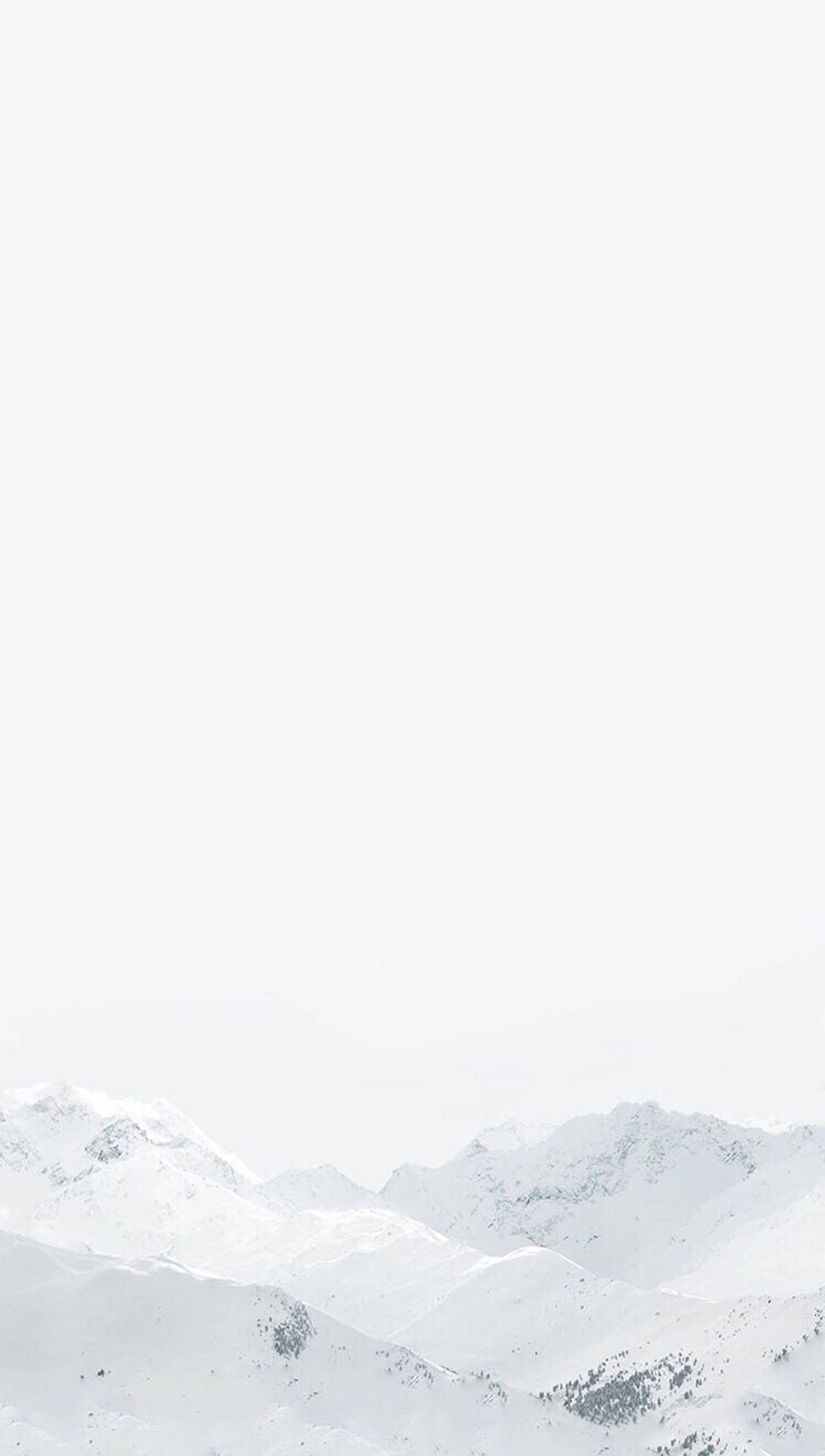 White Aesthetic Iphone Mountains Background