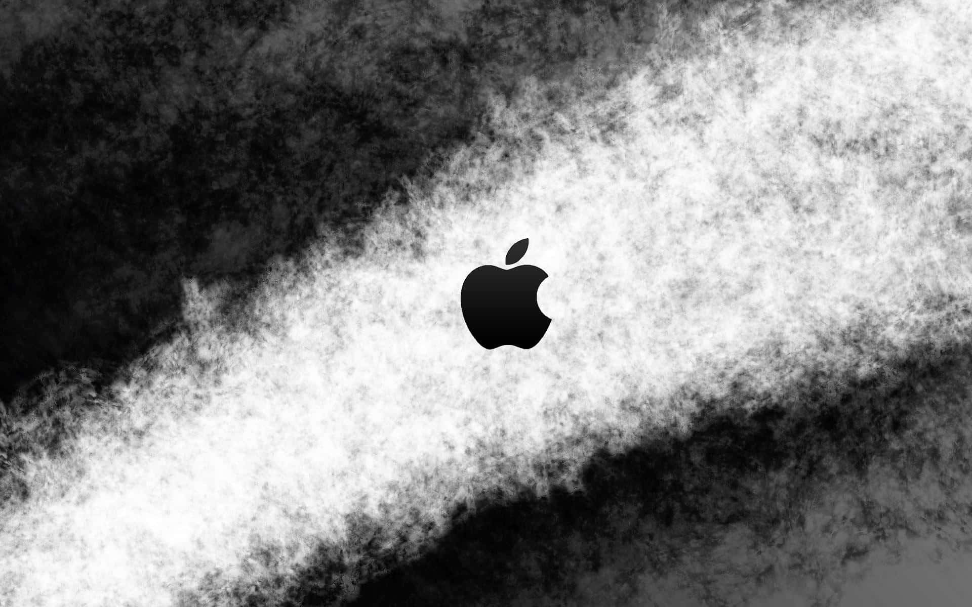 White Aesthetic Laptop Apple Logo Background