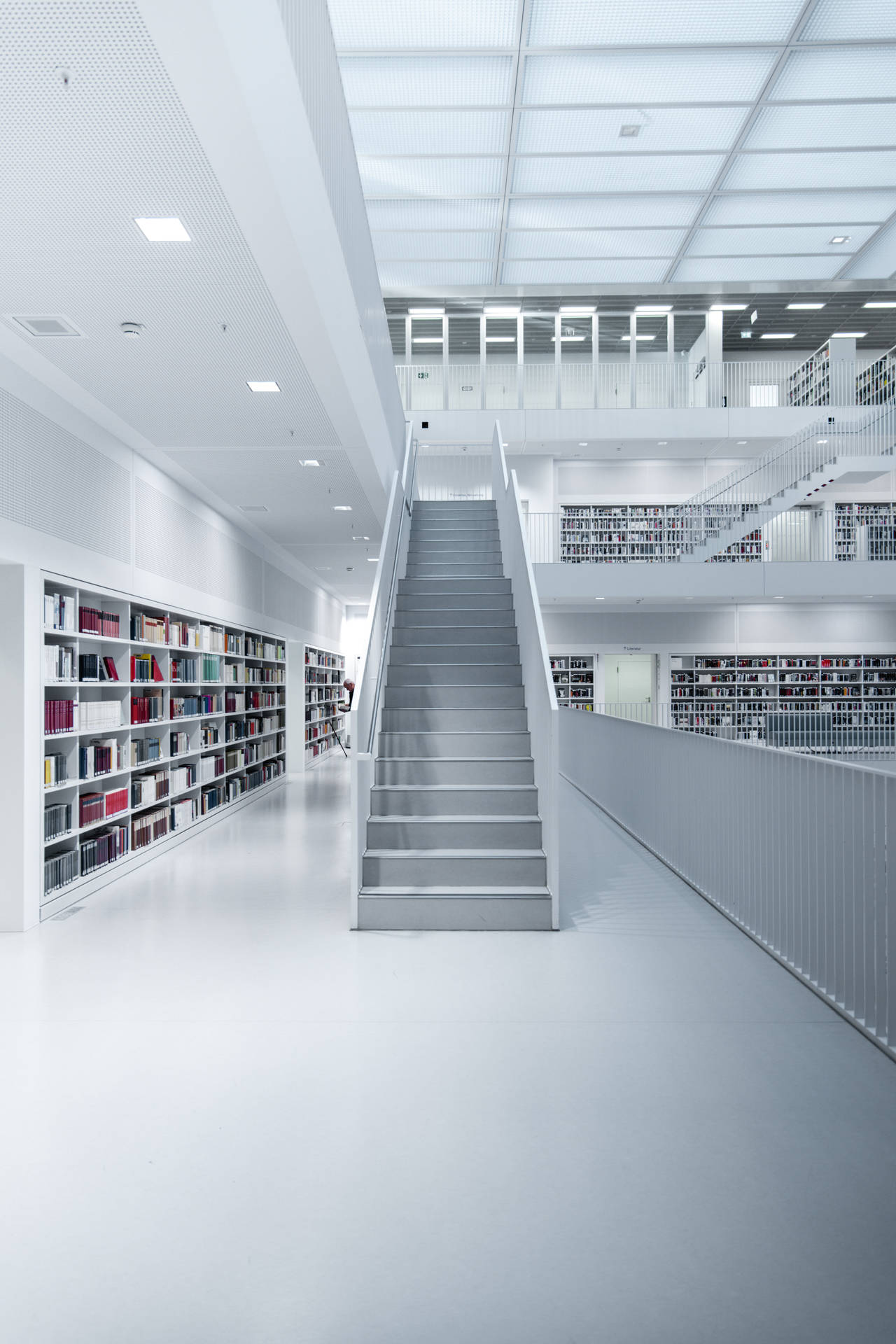 White Aesthetic Library