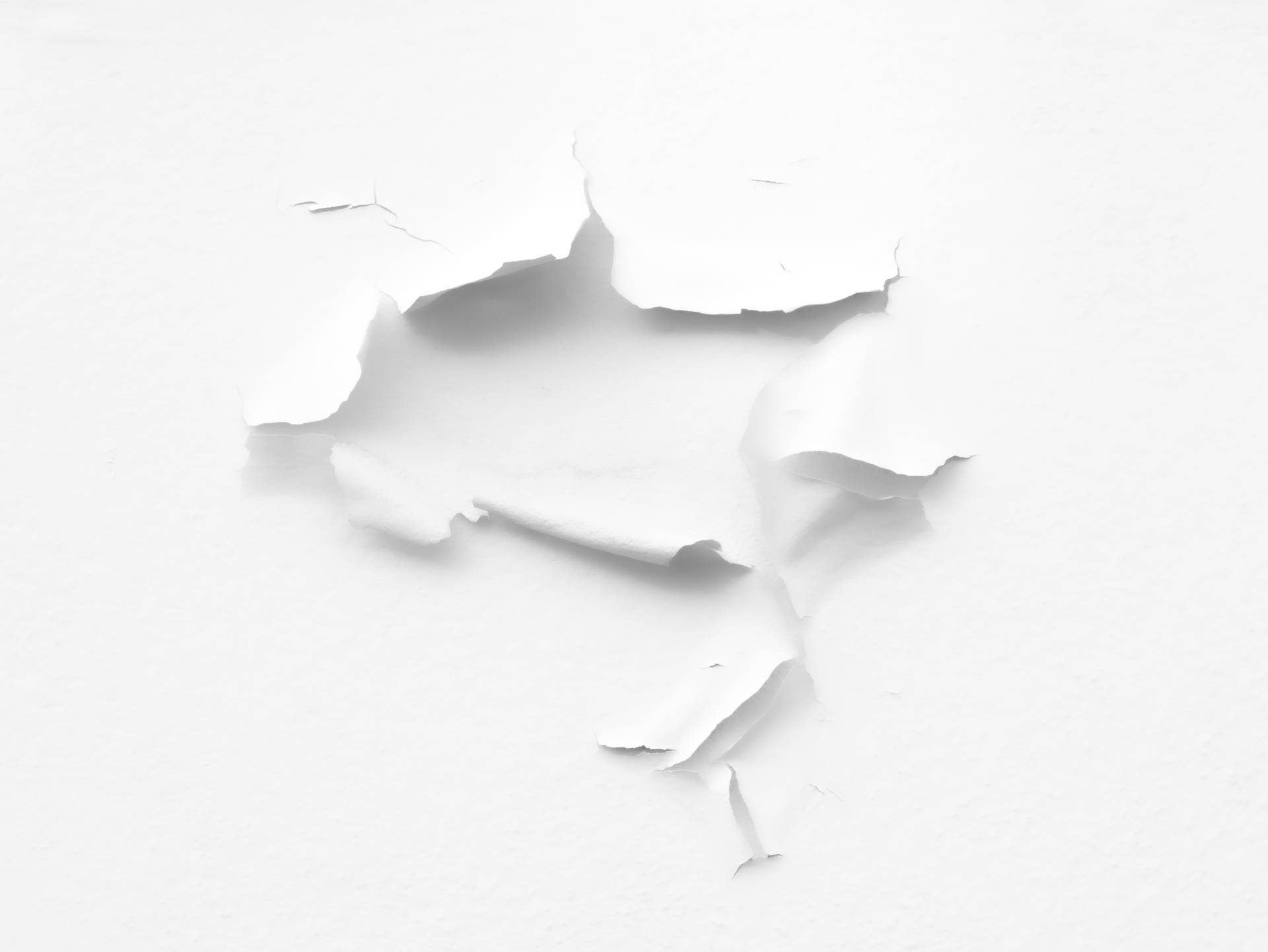 White Aesthetic Torn Wall Background