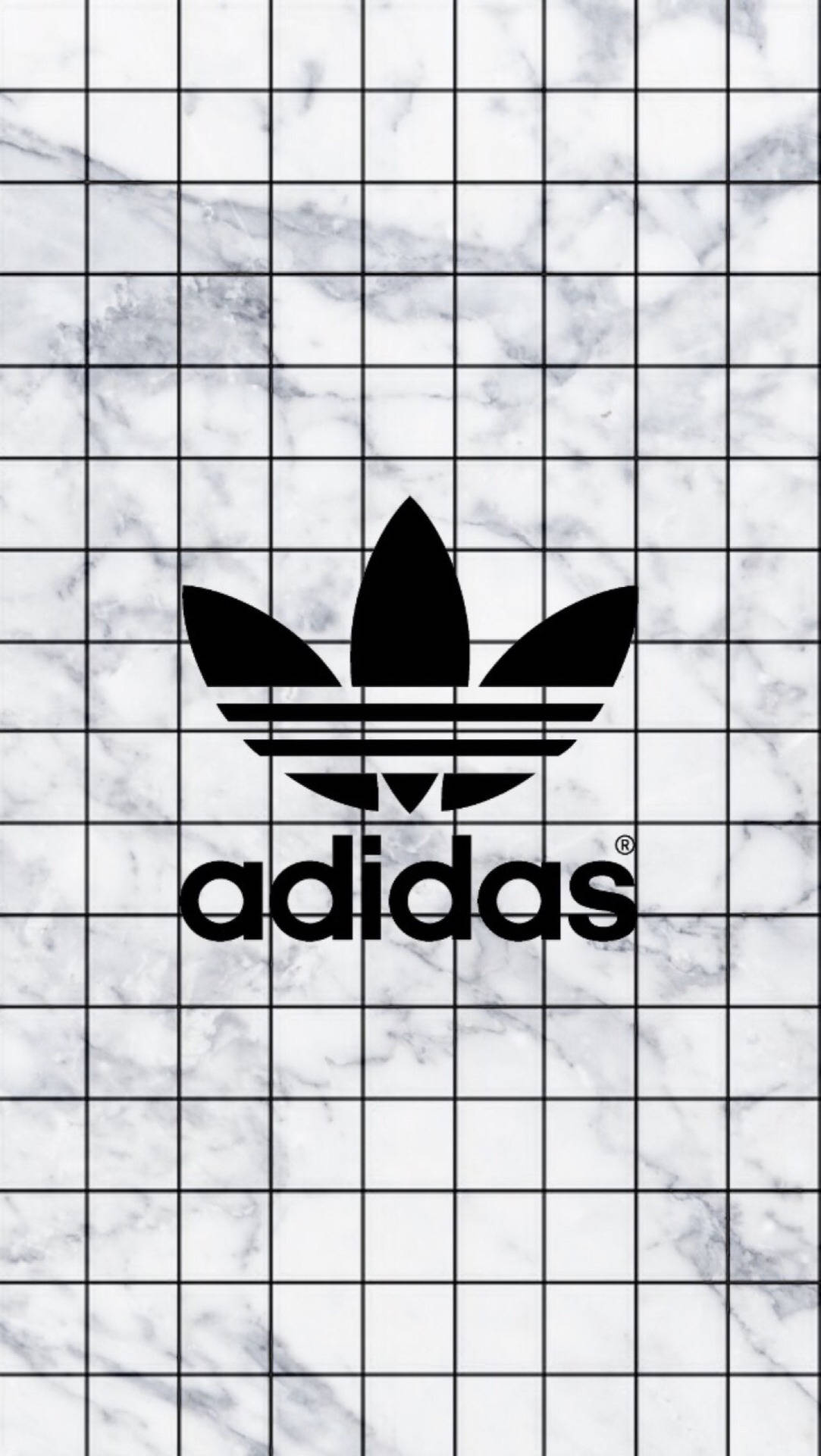 White Aesthetic Tumblr Adidas Logo On Marble Background