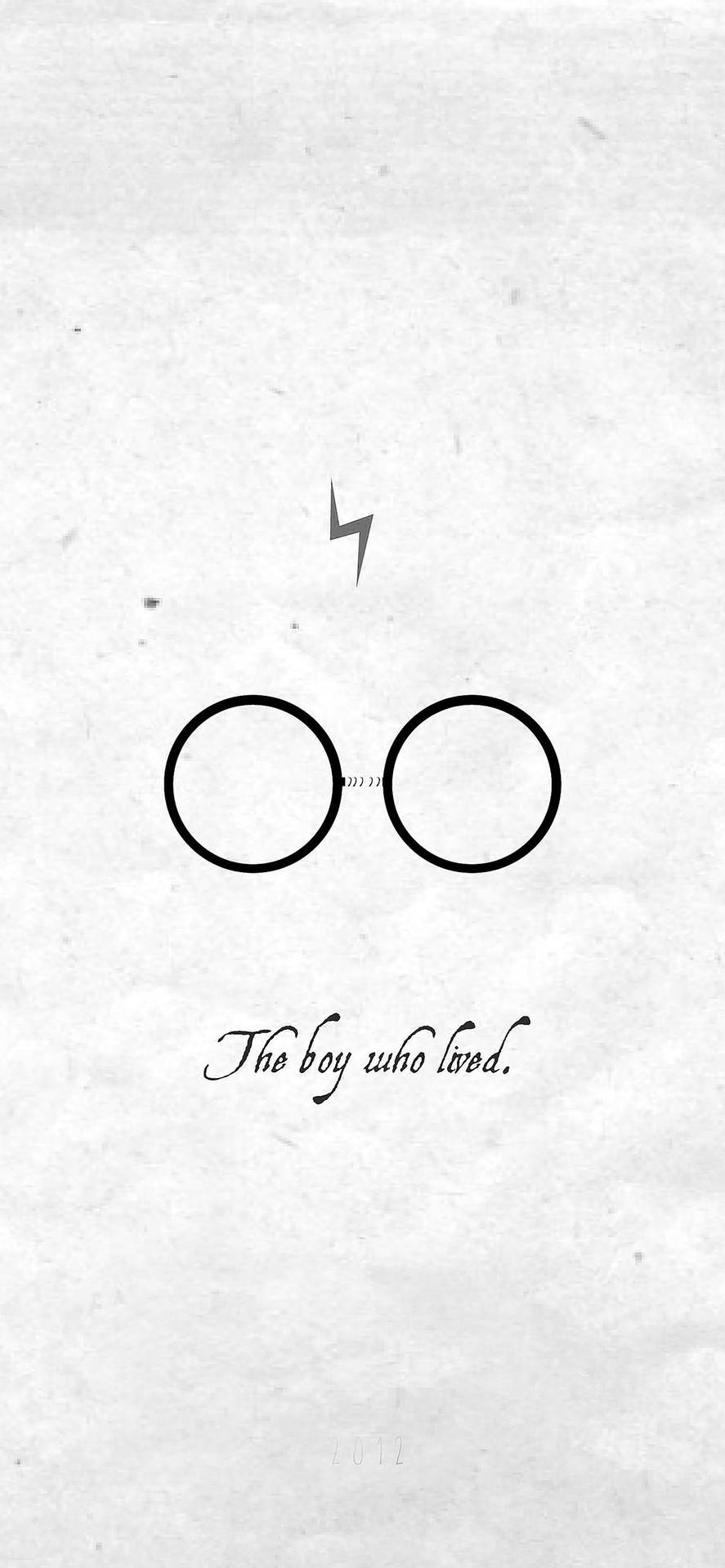 White Aesthetic Tumblr Harry Potter Glasses Background