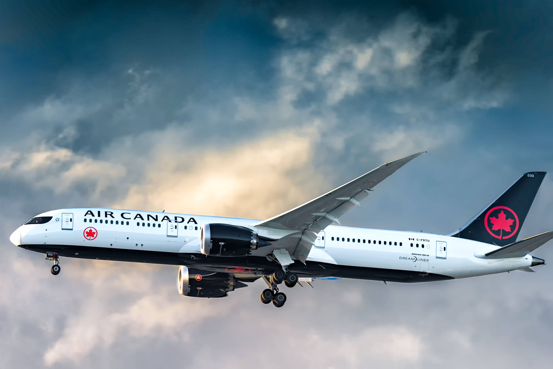 White Air Canada Aircraft Background