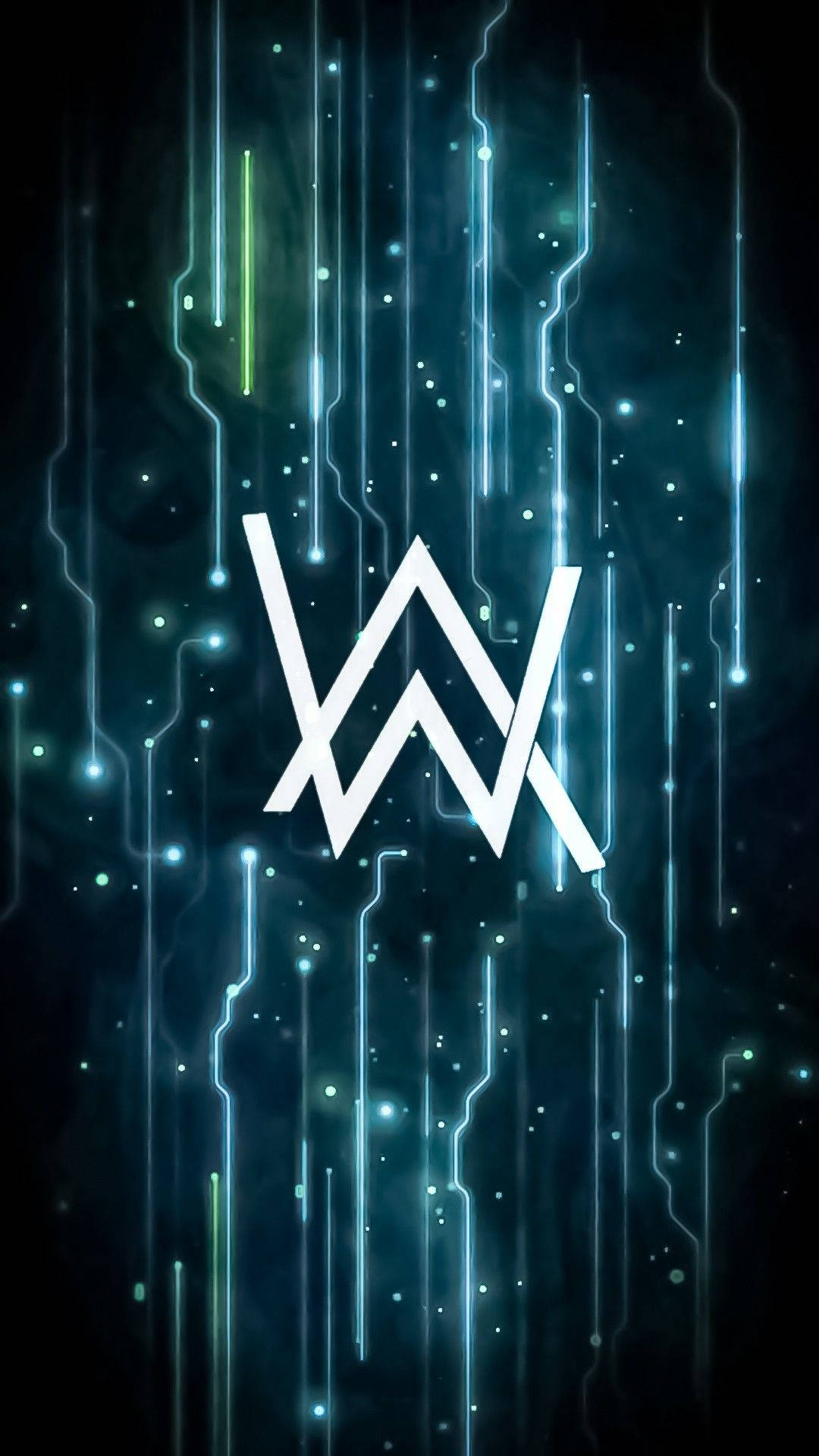 White Alan Walker Logo With Abstract Background Background