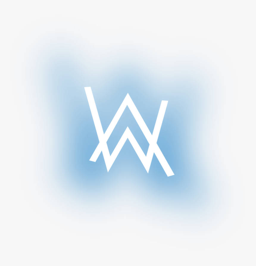 White Alan Walker Logo With Blue Background Background