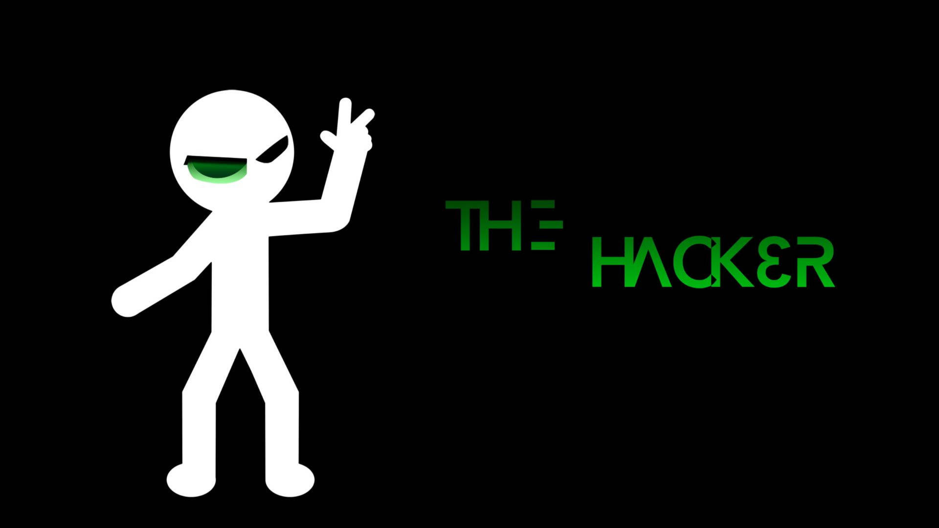 White Alien Hacker Logo Background